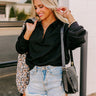 Park Avenue Ribbed Sweatshirt in Black Image - 1