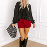 Manhattan Chic Ruffle Top in Black Image - 1