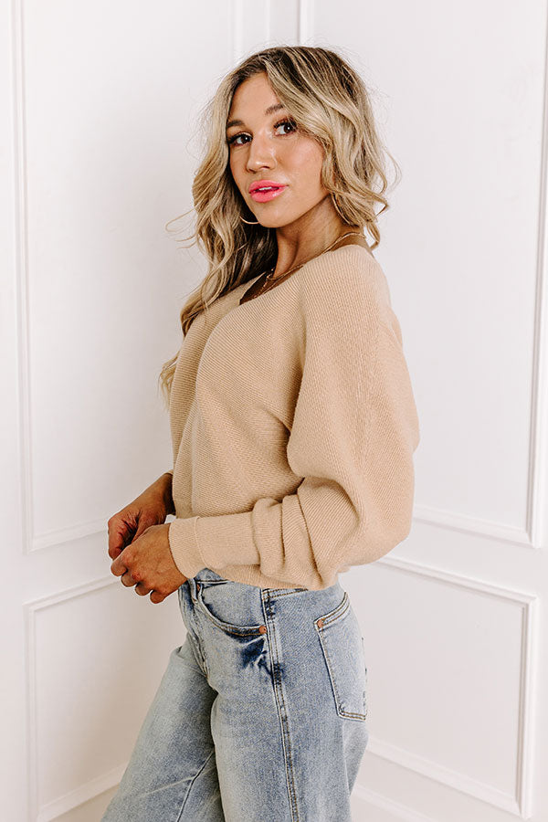 Cosmos and City Lights Sweater Top in Iced Latte Image - 5