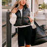 Urban Outing Faux Leather Puffer Vest in Black Image - 1