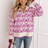 Cider In Aspen Knit Sweater in Berry Image - 1
