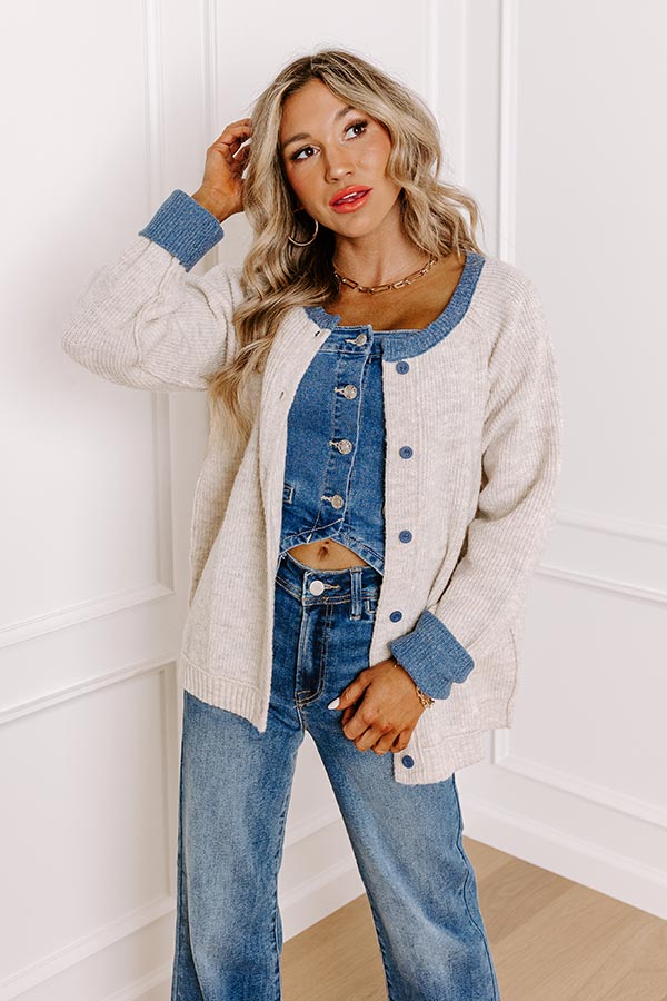 Falling Leaves Knit Cardigan Image - 1
