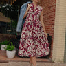 Winery Welcome Floral Midi in Merlot Image - 1