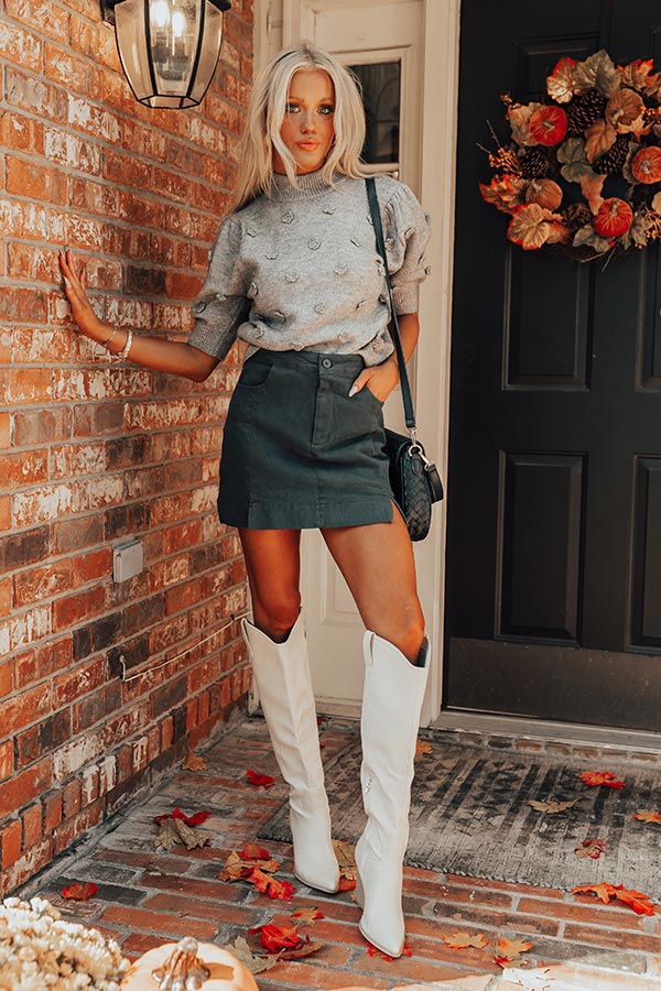 The Willow High Waist Skort in Hunter Green Image - 2