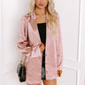 Chic Cityscape Satin Blazer Image - 1