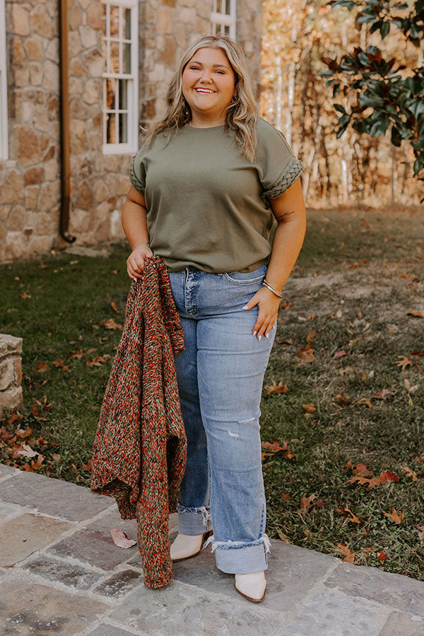 VIP Outing Shift Top in Olive Curves Image - 2