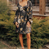 Flirty Moments Satin Mini Dress in Black Image - 1