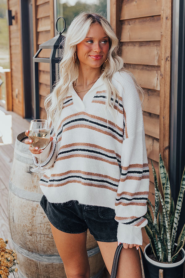 Sugar And Stripes Knit Sweater Top Image - 1
