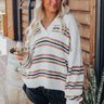 Sugar And Stripes Knit Sweater Top Image - 1