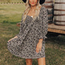 Small Town Cutie Floral Mini Dress in Black Image - 1