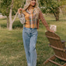 Pumpkin Spice Dreams Color Block Button Up Image - 1