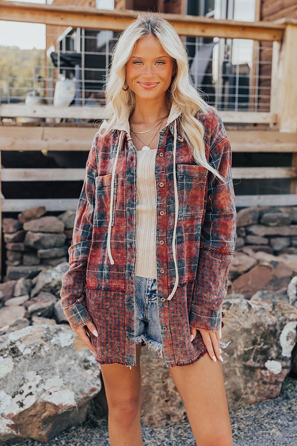 Falling Leaves And Lattes Plaid Lightweight Jacket Image - 1