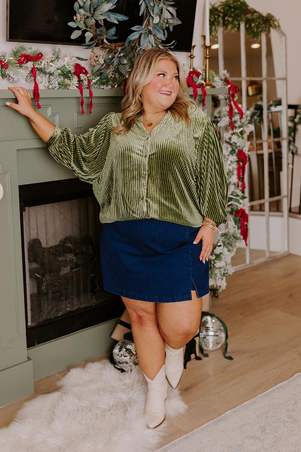 Martini Mixer Velvet Button Up Curves Image - 1