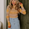 Vermont Views Ribbed Sweater Top in Honey Image - 1