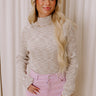 Vermont Views Ribbed Sweater Top in Warm Taupe Image - 1