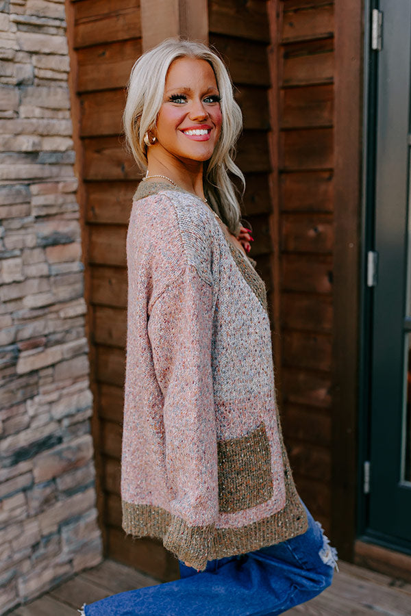 Cabin Comfort Color Block Cardigan Image - 4