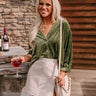 Martini Mixer Velvet Button Up Image - 1
