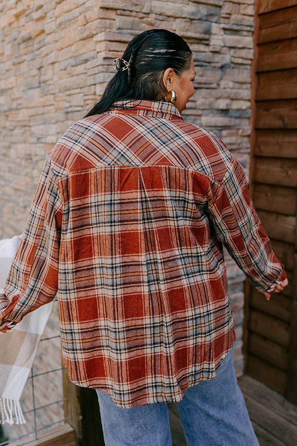 Pumpkin Spice Dreaming Plaid Jacket Curves Image - 3