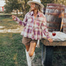Pumpkin Patch Ready Peplum Jacket in Vineyard Grape Image - 1