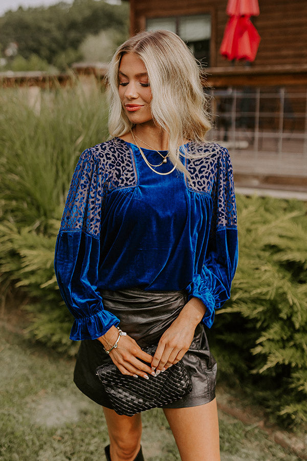 Speak Easy Charm Velvet Top Image - 1