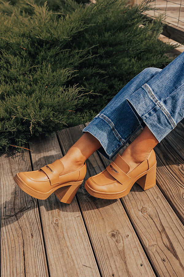 The Camille Faux Leather Loafer Heel Image - 1
