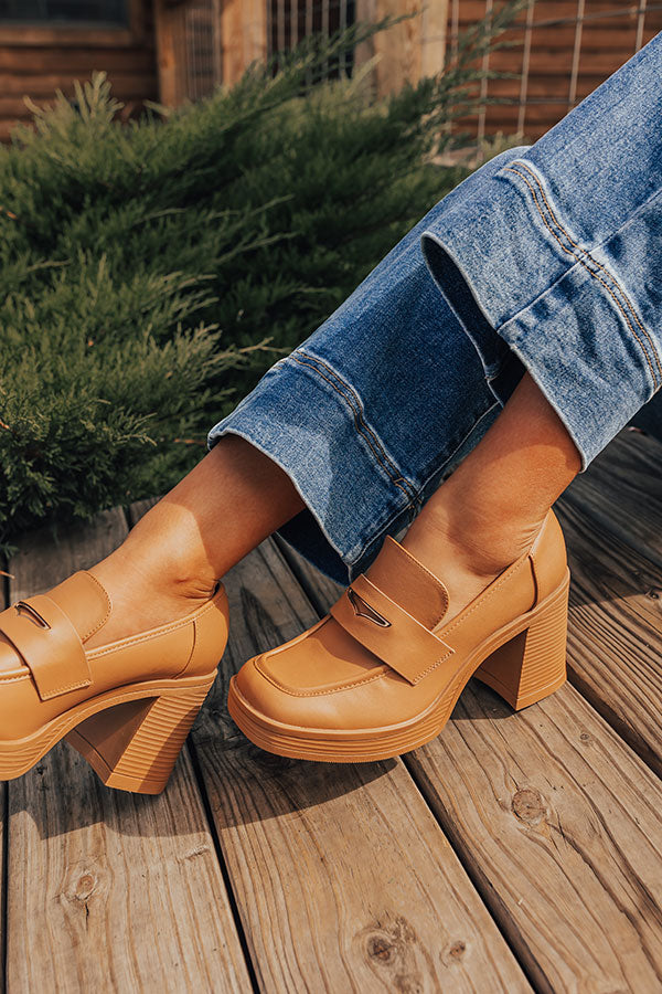 The Camille Faux Leather Loafer Heel Image - 2