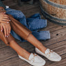 The Molly Faux Leather Loafer in Cream Image - 1