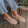 The Ariel Rhinestone Embellished Flat in Natural Image - 1