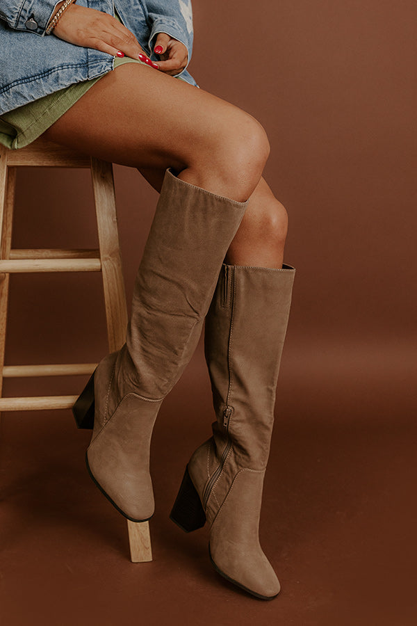 The Blakely Faux Nubuck Knee High Boot Image - 1