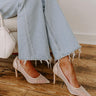 The Callie Rhinestone Embellished Heel in Natural Image - 1
