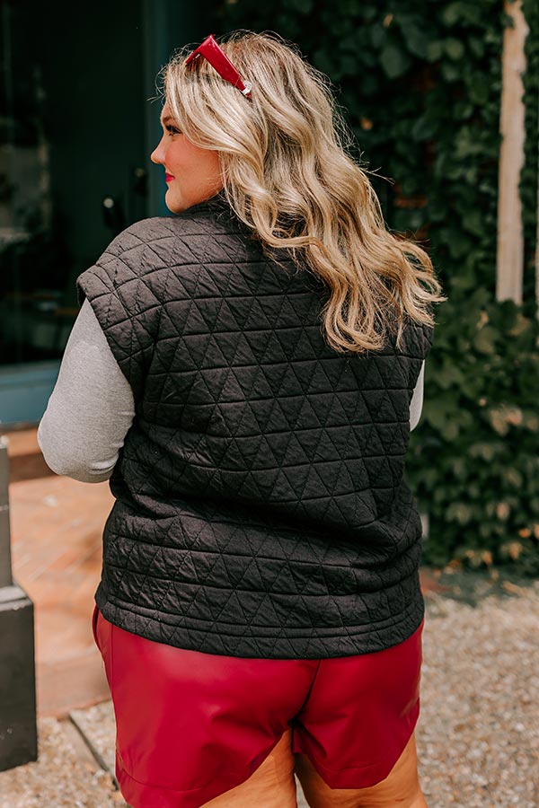 Cedar Creek Quilted Vest in Black Curves Image - 4
