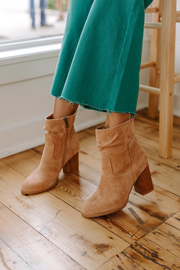 The Last Call Faux Suede Bootie in Light Camel Image - 1