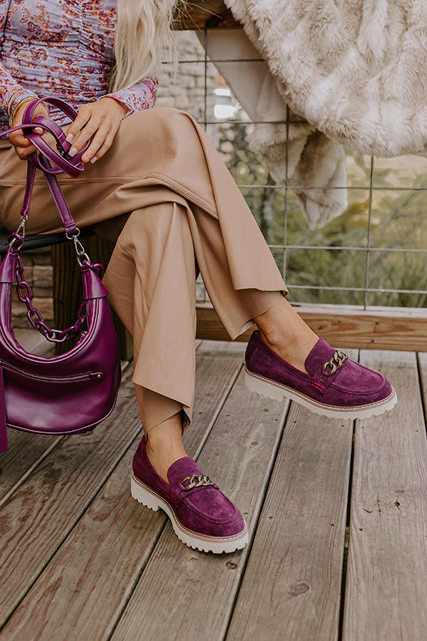 The Literally Faux Suede Loafer in Windsor Wine Image - 2