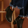 The Khloe Faux Suede Bootie in Black Image - 1