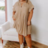 Long Weekend Wonderful Shift Dress In Warm Taupe Curves Image - 1