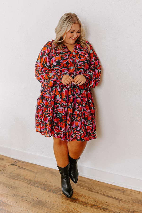 Sangria Toast Mini Dress Curves Image - 2