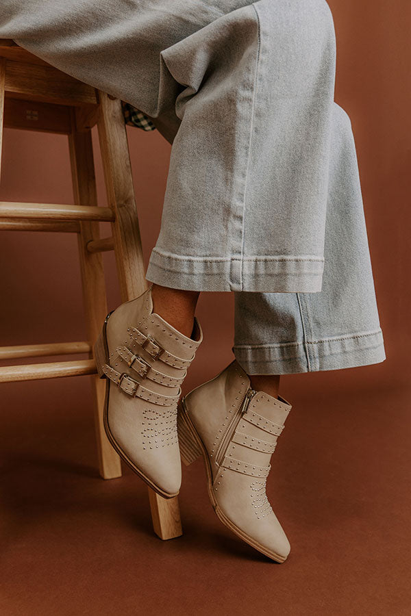 The Amazing Faux Leather Booties in Birch Image - 1