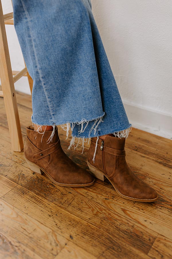 The Fed Up Faux Leather Bootie in Brown Image - 2