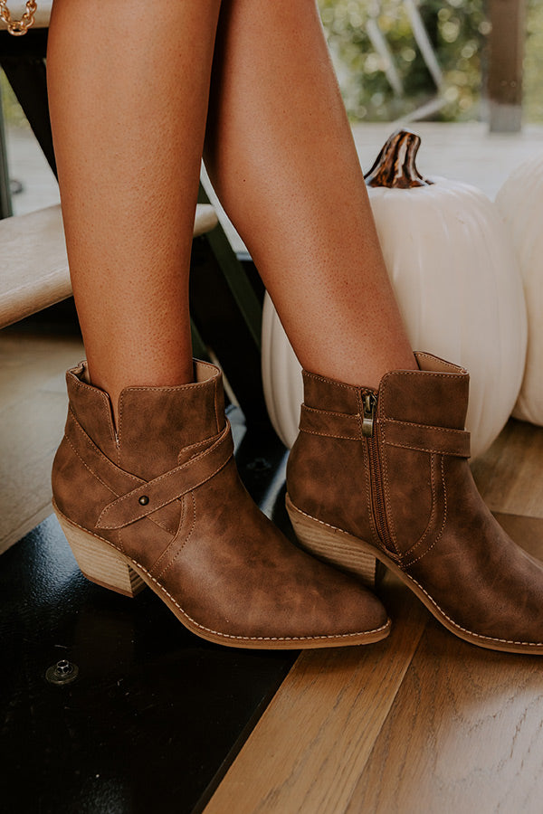 The Fed Up Faux Leather Bootie in Brown Image - 5