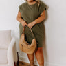 Casual Couture Mini Dress in Olive Curves Image - 1