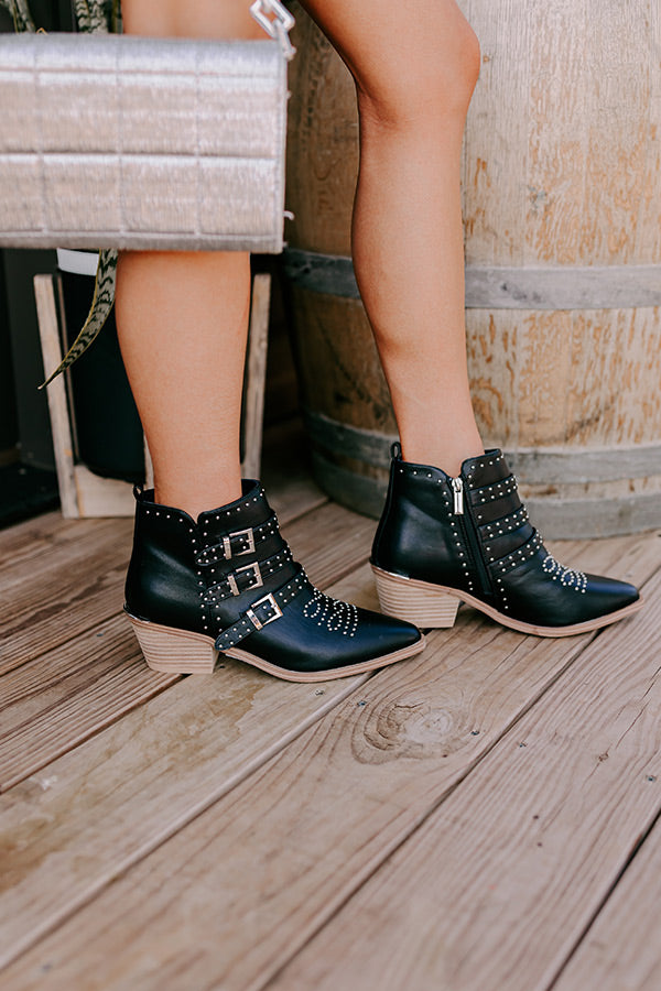 The Amazing Faux Leather Booties in Black Image - 3