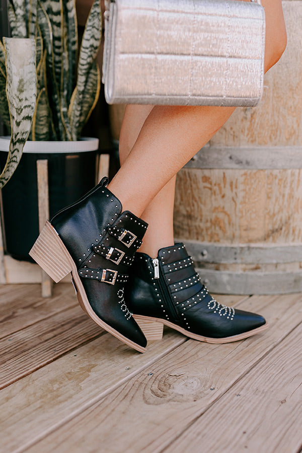 The Amazing Faux Leather Booties in Black Image - 2
