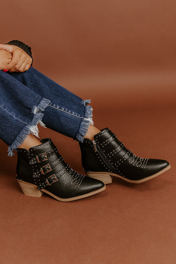 The Amazing Faux Leather Booties in Black Image - 1