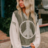 Peaceful Moment Knit Hoodie in Olive Image - 1