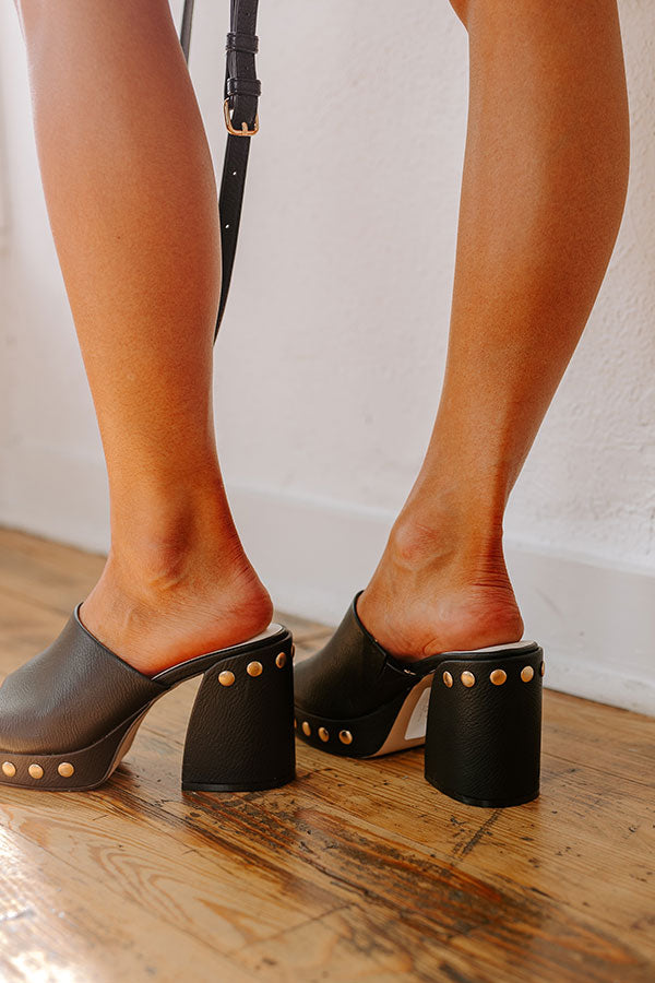 The Hadley Faux Leather Heel in Black Image - 3