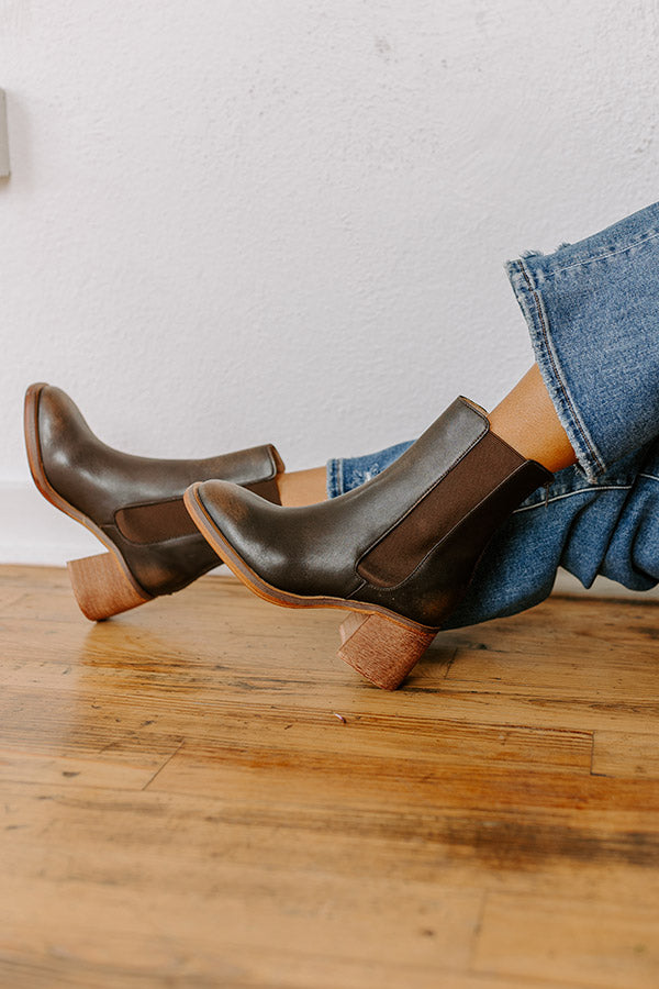 The Skylar Faux Leather Vintage Boot in Espresso Image - 4