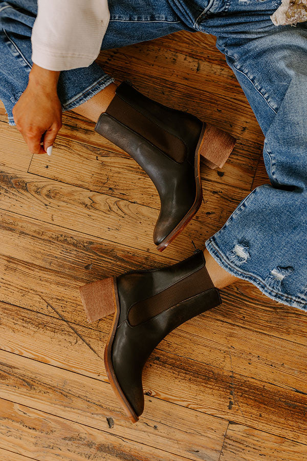 The Skylar Faux Leather Vintage Boot in Espresso Image - 3
