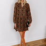 Fifth Avenue Embroidered Mini Dress in Black Image - 1