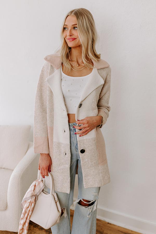 Apple Spiced Wishes Knit Coat in Pink Image - 1