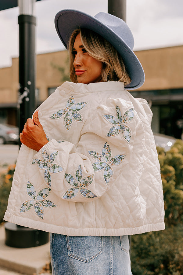 Statement Maker Quilted Jacket in Ivory Image - 2